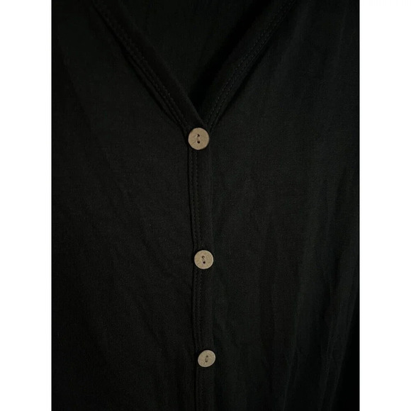 Women’s Romper Black Large Soft Stretch Casual Comfort Pocket Rayon Blend - Picture 2 of 6